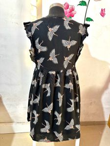 Cute Bird Print Summer Dress