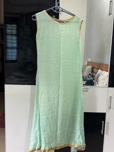Mint Green Embroidered Kurta Dress