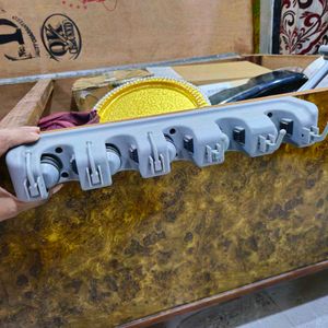 Broom &amp; Mop Holder - Plastic, 5 Slots