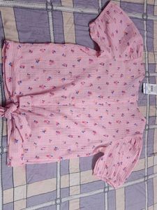 Floral Print Pink Top