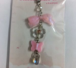 🎀🦋 Pink Bow & Butterfly Floral Phone Charm 🌸