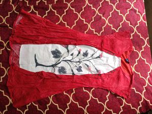 Bold Red & White Casual Top