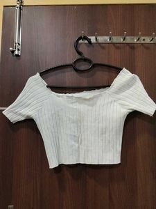 white crop top