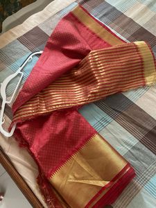 Red &amp; Gold Saree