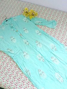 💙 Aqua Blue Printed Kurti 💙