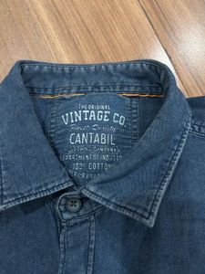 Cantabil  Men Denim Shirt