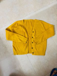Yellow Knit Cardigan