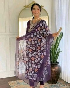 Elegant Purple Kurta Set