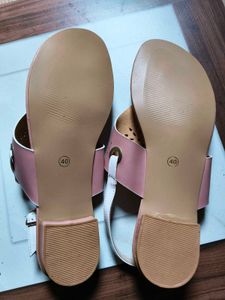 Pink Laser-Cut Sandals