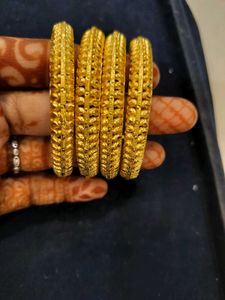BANGLES FOR 1 GRAM GOLD MIXED WITH ALLOYS.