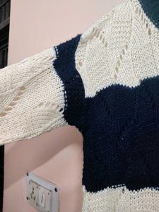 Women Wool Striped Cardigan