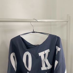 Blue Cropped Sweatshirt