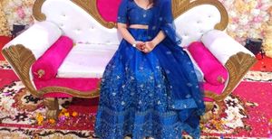 Royal Blue Embroidered Lehenga Choli