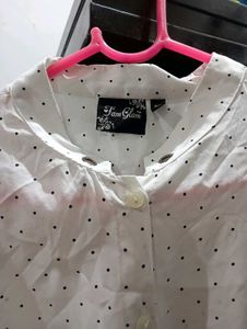 New Dotted White Top Branded Stuff