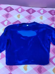 Blue Velvet Blouse