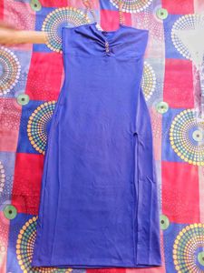 Chic Blue Maxi Slip Dress