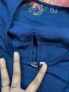 Embroidered Tunic With Bell Sleeves