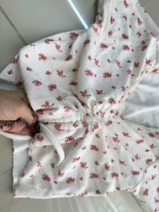 Zara Ribbed Floral Print Top