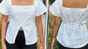 White Puff Sleeve Top