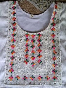 Embroidered White Top