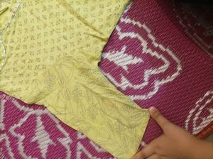 Yellow Printed Fit &amp; Flare Dress