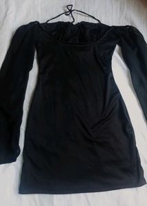 Sheer Sleeve Mini Dress