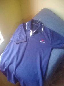 Men's Blue Sports Polo t Shirt