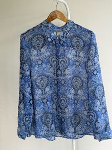Blue Printed Shirt