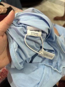 Blue Sheer Tank Top and Skirt