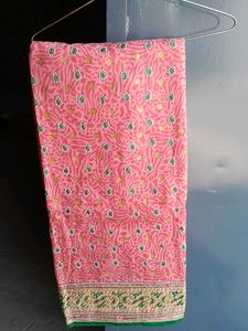 Pink Embellished Unstiched Suit