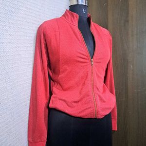 Red Zip-Up Jacket