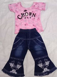 New Baby Girl Top and Jeans Set