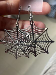 Spider Web Goth Earrings