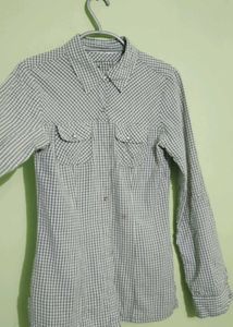 Gingham Western Style Button Down Shirt