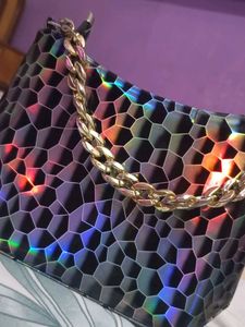 Holographic Chain Shoulder Bag