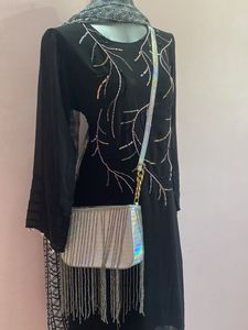 Black Embellished Party Set