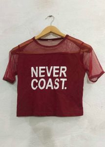 Maroon Colour Crop Top