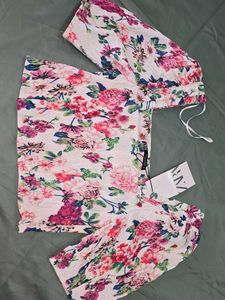 Floral Print Top - ZARA