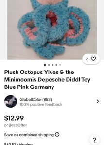Plush Octopus Ylves &amp; the Minimoomis Depesche Didd