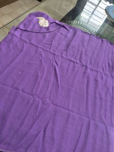 Purple Hooded Baby Towel