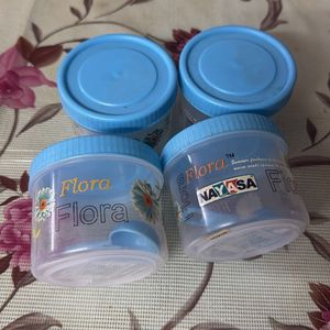Set Of 4 Containers With Spoons
