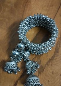Silver Jhumka Bangles