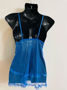 Blue Net Lingerie Top