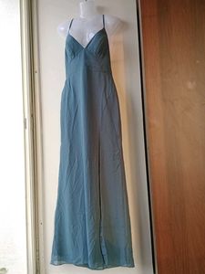 Elegant Blue Maxi AZAZIE Dress(A6)