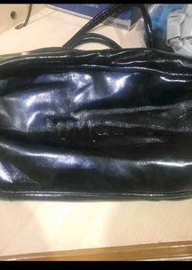 Mimco Black Leather Shoulder Bag