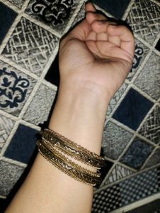 gold plated set of 4 bangles