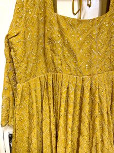 Embroidered A-Line Maxi Dress