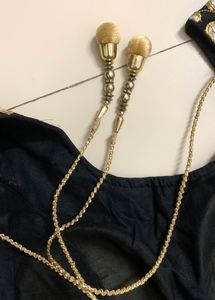 Black Sexy Blouse, Padded, Back open.