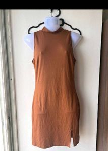 Brown Bodycon Mini Dress