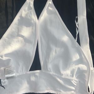 White Halter Top